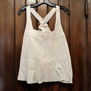 Chloe Grey Sleeveless linen blend tank top